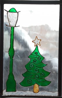 Startsetje Sfeerlicht met sterdeksel Kerstdorpje
