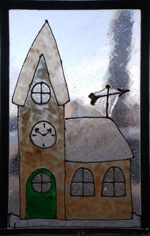 Startsetje Sfeerlicht met sterdeksel Kerstdorpje